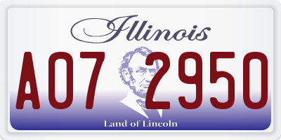IL license plate A072950