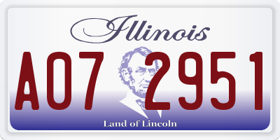 IL license plate A072951