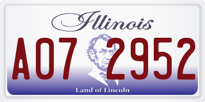 IL license plate A072952