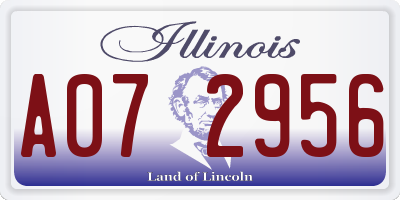 IL license plate A072956