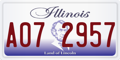 IL license plate A072957