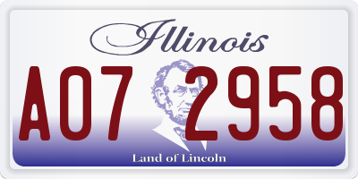 IL license plate A072958