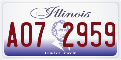 IL license plate A072959