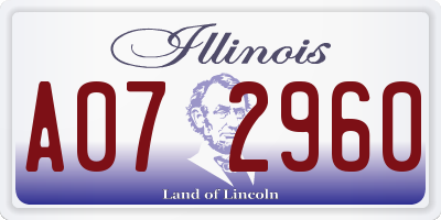 IL license plate A072960