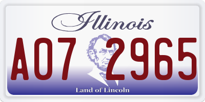 IL license plate A072965