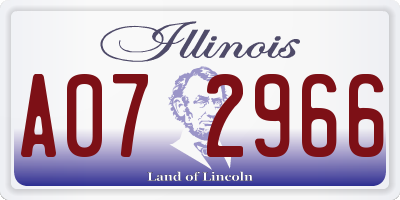 IL license plate A072966