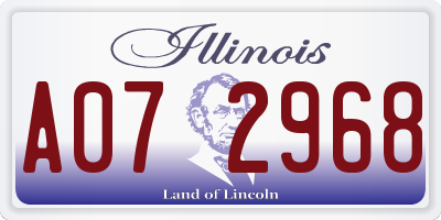 IL license plate A072968