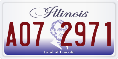 IL license plate A072971