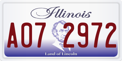 IL license plate A072972