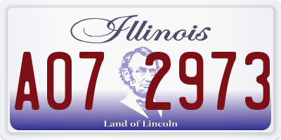 IL license plate A072973