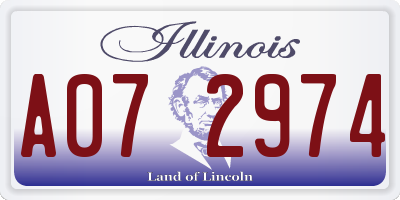 IL license plate A072974