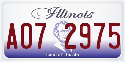 IL license plate A072975