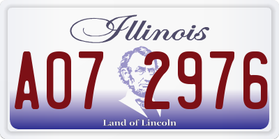 IL license plate A072976