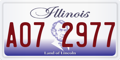 IL license plate A072977