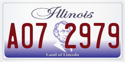 IL license plate A072979