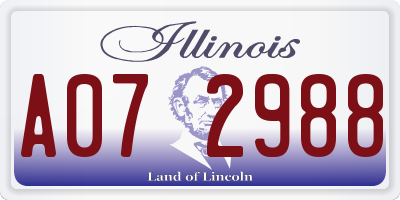 IL license plate A072988