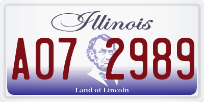 IL license plate A072989