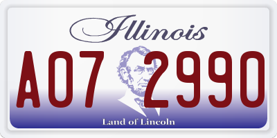 IL license plate A072990