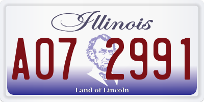 IL license plate A072991
