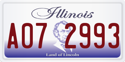 IL license plate A072993
