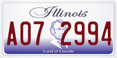 IL license plate A072994