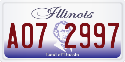 IL license plate A072997