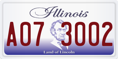 IL license plate A073002