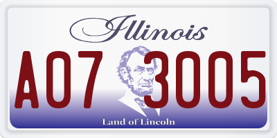 IL license plate A073005