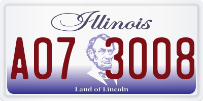 IL license plate A073008