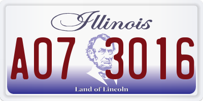 IL license plate A073016