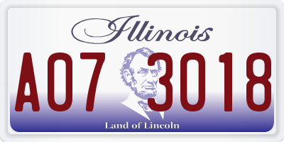 IL license plate A073018