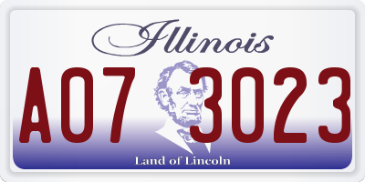 IL license plate A073023