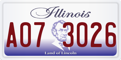 IL license plate A073026
