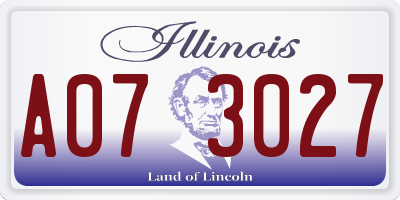 IL license plate A073027