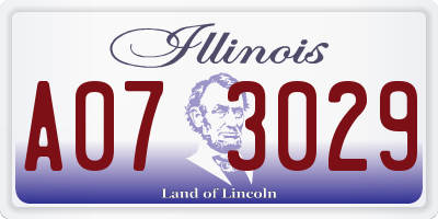IL license plate A073029