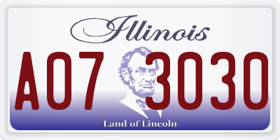 IL license plate A073030