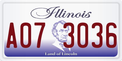 IL license plate A073036