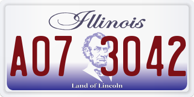 IL license plate A073042