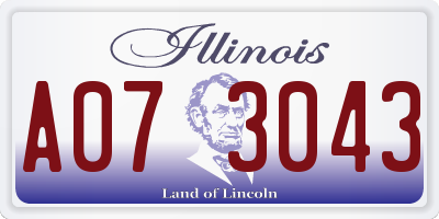 IL license plate A073043