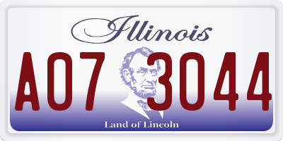 IL license plate A073044