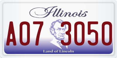 IL license plate A073050