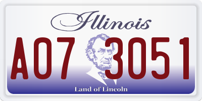 IL license plate A073051