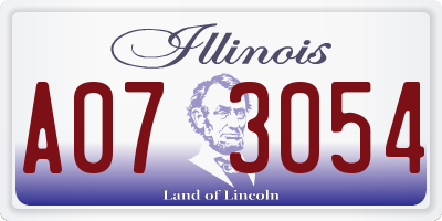 IL license plate A073054