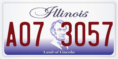 IL license plate A073057
