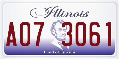 IL license plate A073061