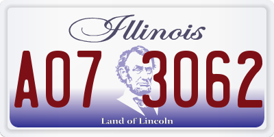 IL license plate A073062