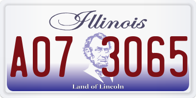 IL license plate A073065