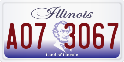IL license plate A073067
