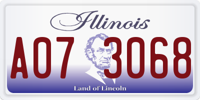 IL license plate A073068