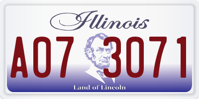 IL license plate A073071